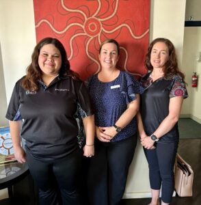 Kylie Godden (middle) focuses on connecting employers and rising talents in regional Western Australia. 