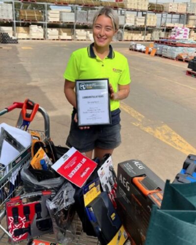 Bunnings Trade - Women in Apprenticeships Award recipient